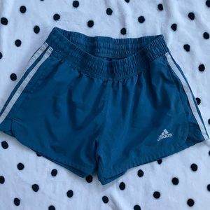 dusty blue adidas high rise shorts